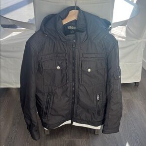 Men's Black Hooded Jacket cross country